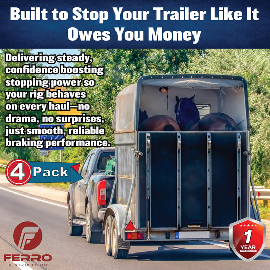 Trailer Brake Kit – Four 10" x 2.25" Self‑Adjusting Electric Brakes, 3,500 lb Axles (Ferro Distribution) F02047