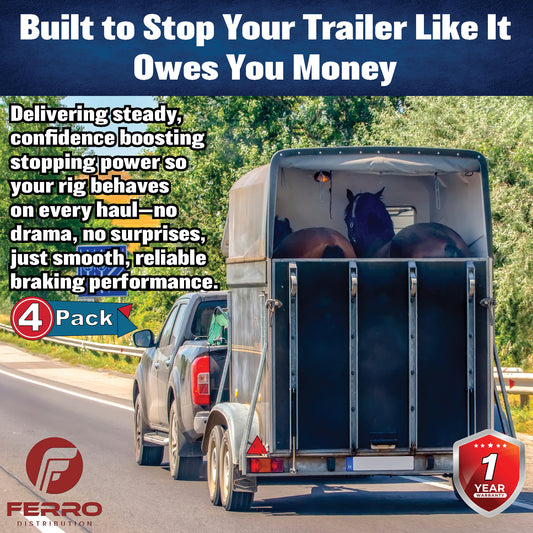 Trailer Brake Kit – Four 12" x 2" Manual‑Adjusting Electric Brakes, 7,000 lb Axles (Ferro Distribution) F02051