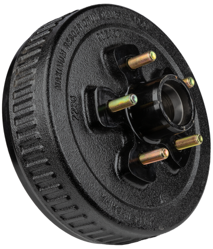 Hub/Drum Assembly (3500 lb capacity, 5" X 4.5",  1/2"-20, for 10" Brakes) (F02001) Ferro Distribution