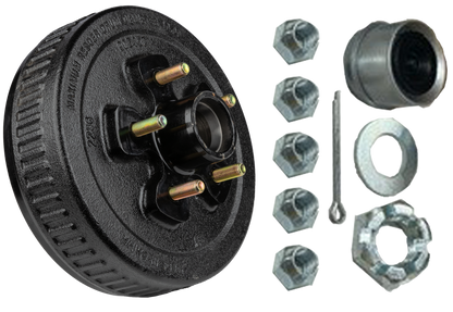 Hub/Drum Assembly - Loaded (3,500 lb. capacity, 5 lug, 4.5", 1/2"-20, for 10" Brake) (F02008) Ferro Distribution