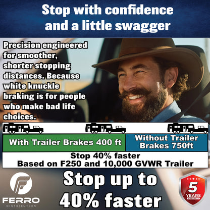 Hub/Drum Assembly (7000 lb capacity, 8" X 6.5", 9/16"-18, for 12" Brakes) (F02004) Ferro Distribution