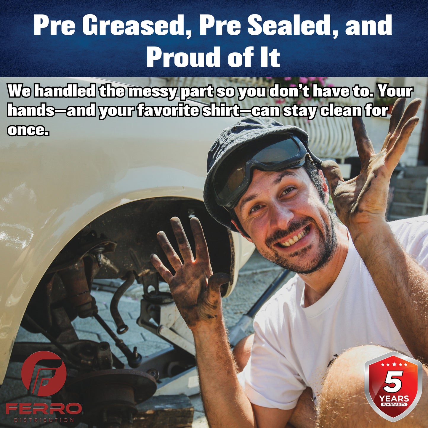 Hub/Drum Assembly - Loaded (3,500 lb. capacity, 5 lug, 4.5", 1/2"-20, for 10" Brake) (F02008) Ferro Distribution