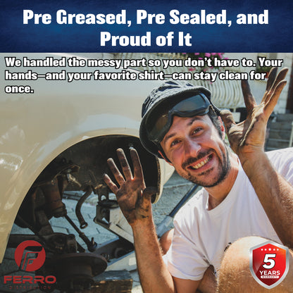 Hub/Drum Assembly - Loaded (3,500 lb. capacity, 5 lug, 4.5", 1/2"-20, for 10" Brake) (F02008) Ferro Distribution