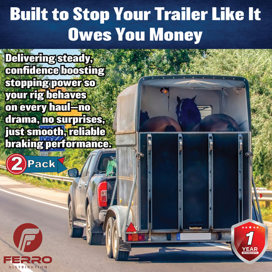 Trailer Brake Kit – Two 10" x 2.25" Manual‑Adjusting Electric Brakes, 3,500 lb Axles (Ferro Distribution) F02042
