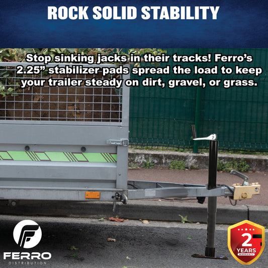 Footpad, 2.25" jacks manual tongue jack (F03007) Ferro Distribution