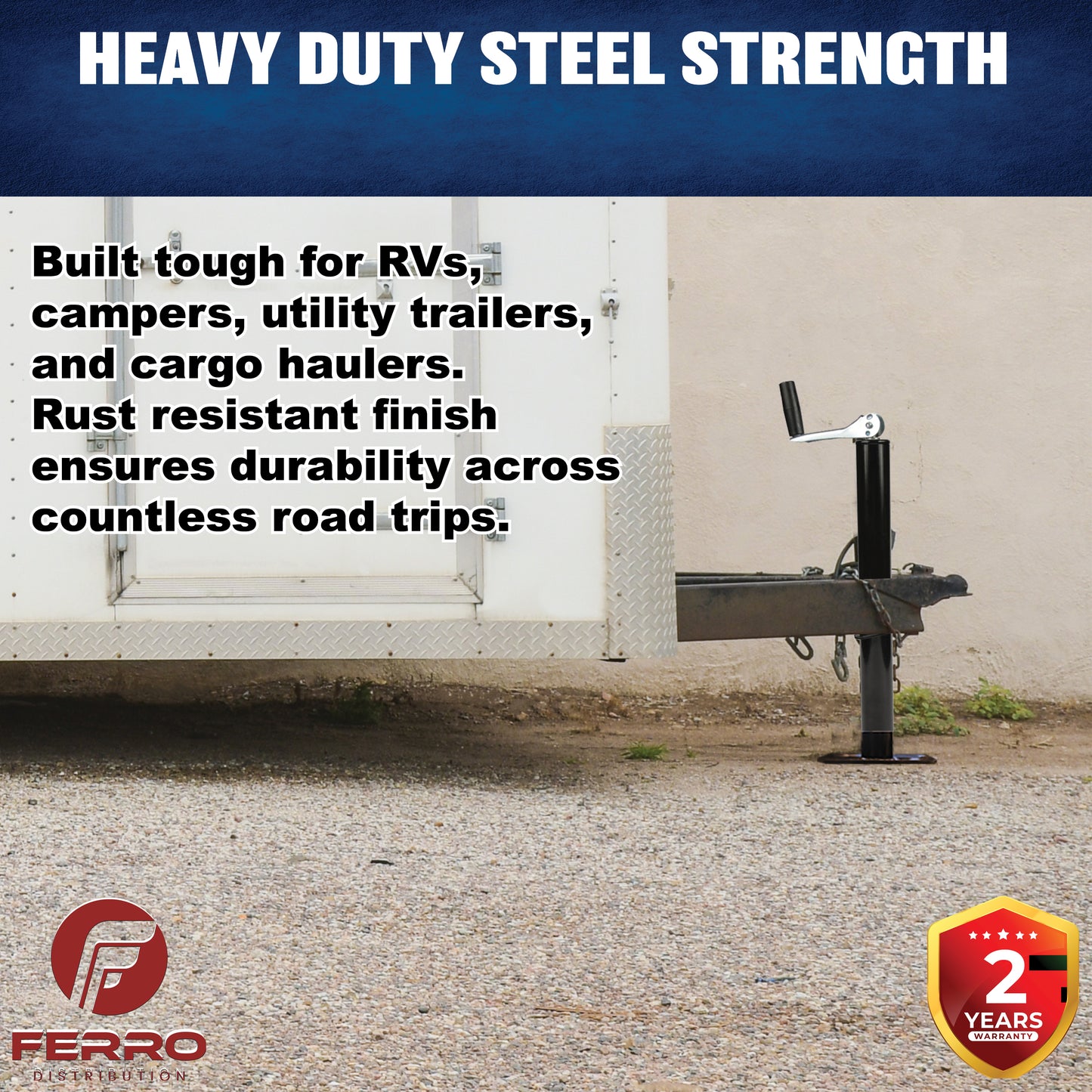 Footpad, 2.25" jacks manual tongue jack (F03007) Ferro Distribution