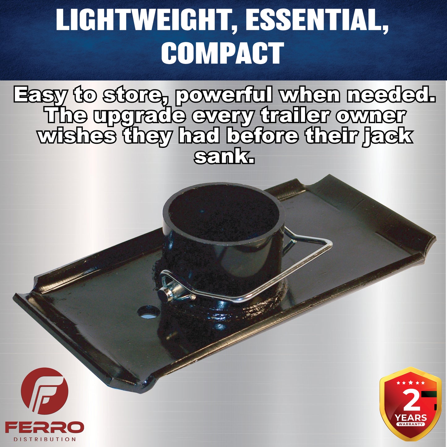 Footpad, 2.25" jacks manual tongue jack (F03007) Ferro Distribution