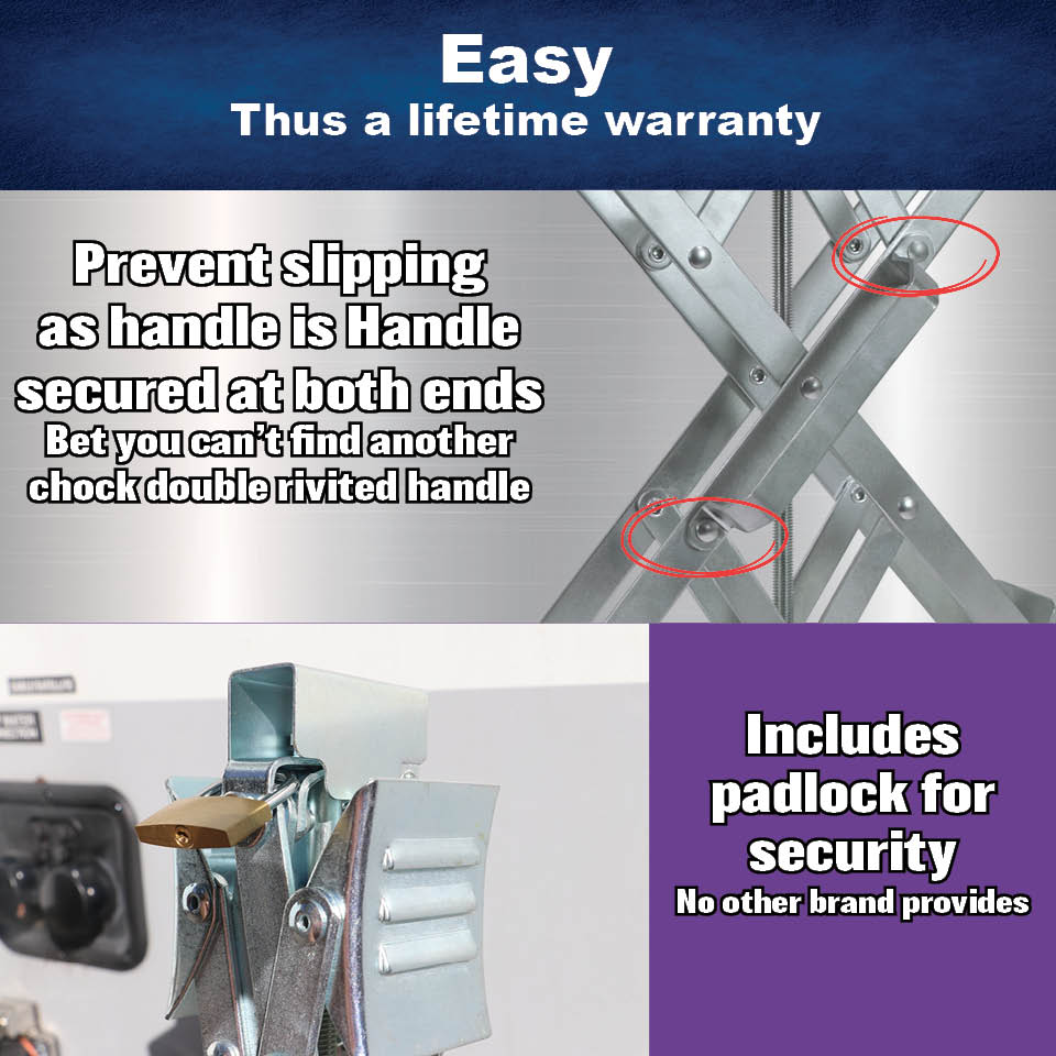 Tire Locking Chocks, Large Size, pack of 2 (Ferro Distribution) F04007