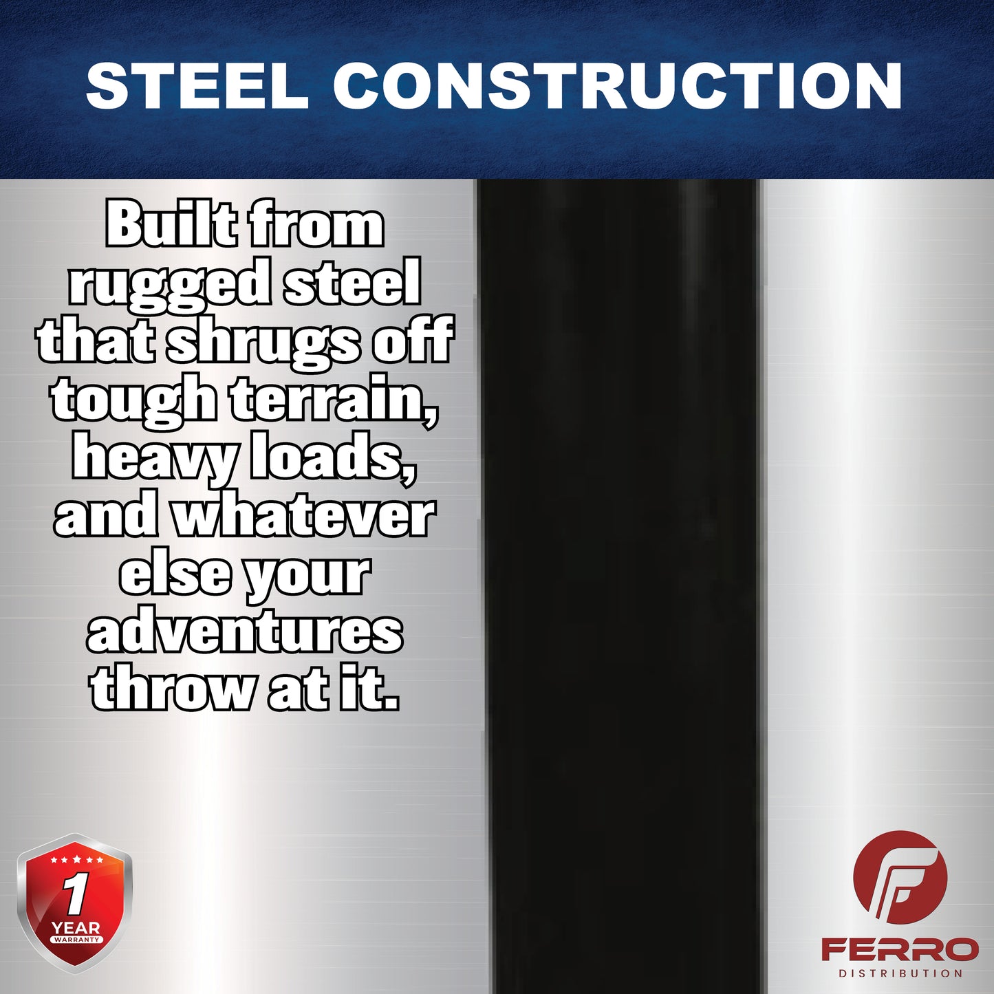 Tongue Jack, Manual, Topwind, 2¼" tube, 5000lb capacity (F05004) Ferro Distribution