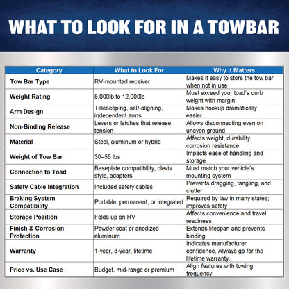 Tow Bar (8K, with Blue Ox Clevises) F07002 Ferro Distribution