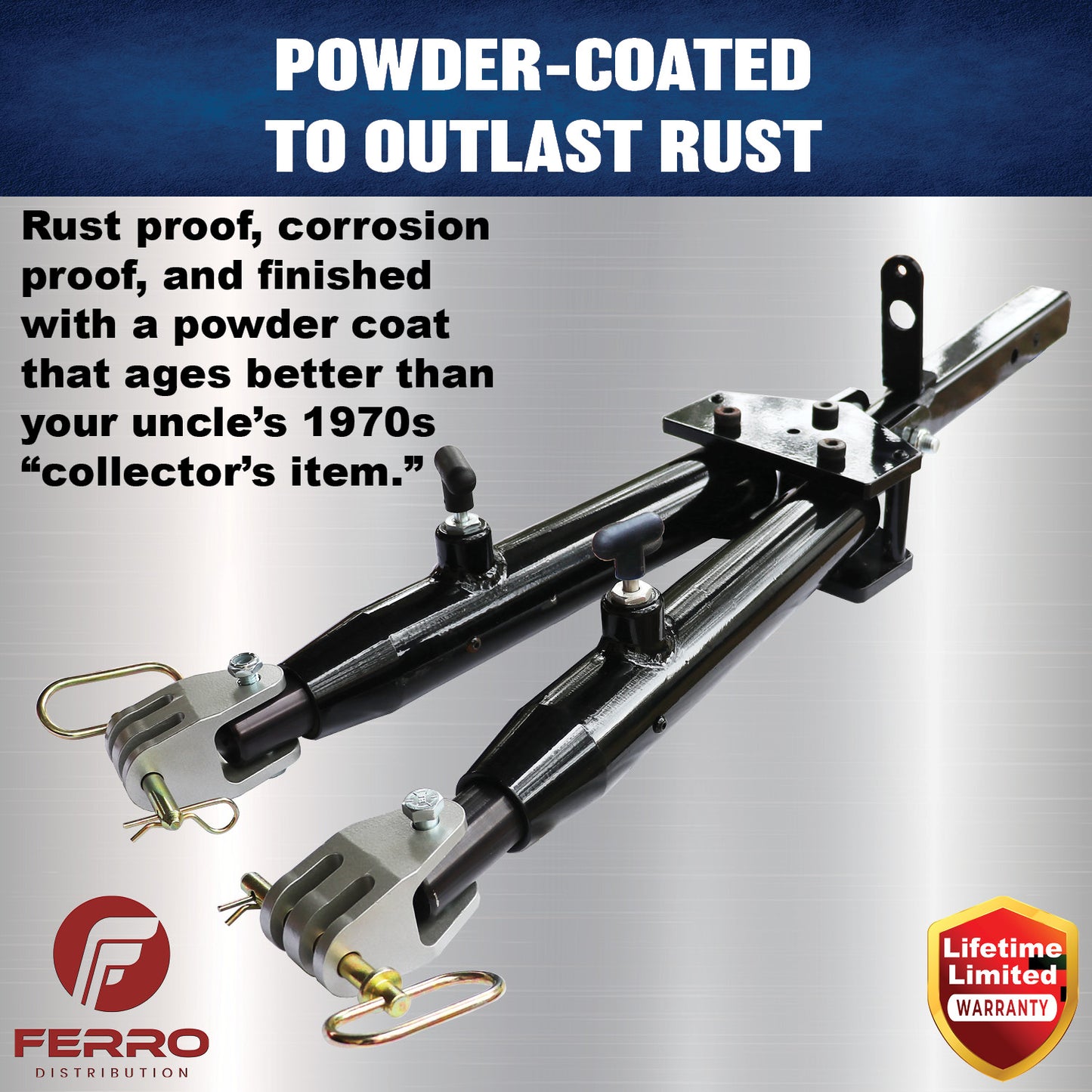 Tow Bar (12K, with Blue Ox Clevises) F07004 Ferro Distribution