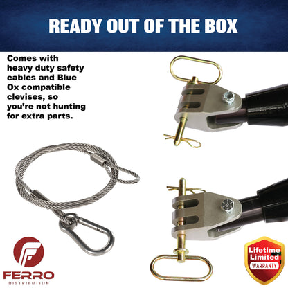 Tow Bar (12K, with Blue Ox Clevises) F07004 Ferro Distribution