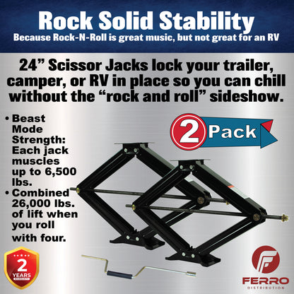 Scissor Jacks , 24 Inch, pack of 2 (Ferro Distribution) F03001