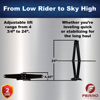 Scissor Jacks , 24 Inch, pack of 2 (Ferro Distribution) F03001