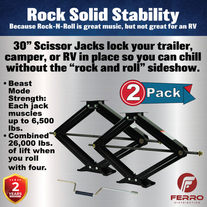 Scissor Jacks, 30 inch, pack of 1 ( Ferro Distribution) F03004