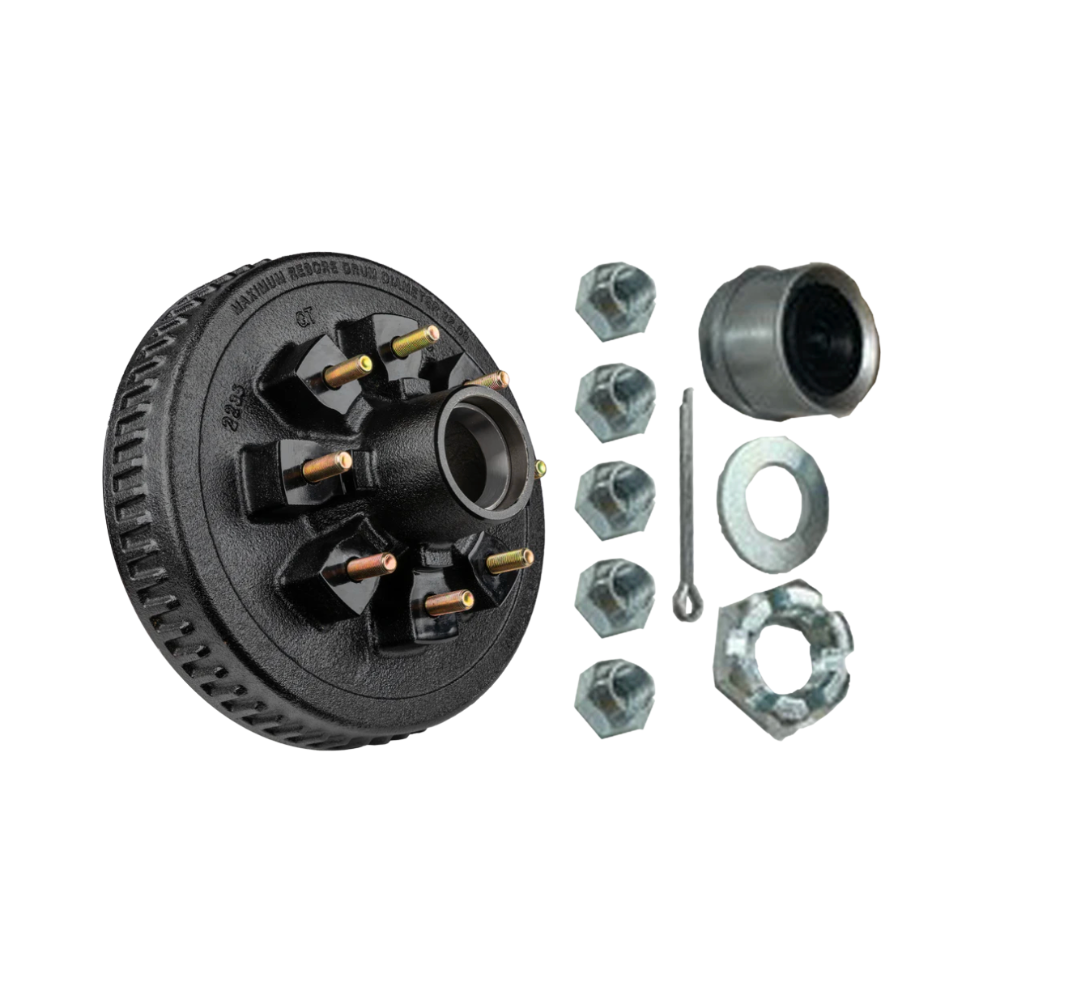 Hub/Drum Assembly - Loaded (3,500 lb. capacity, 5 lug, 4.5", 1/2"-20, for 10" Brake) (F02008) Ferro Distribution