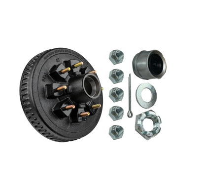 Hub/Drum Assembly - Loaded (3,500 lb. capacity, 5 lug, 4.5", 1/2"-20, for 10" Brake) (F02008) Ferro Distribution