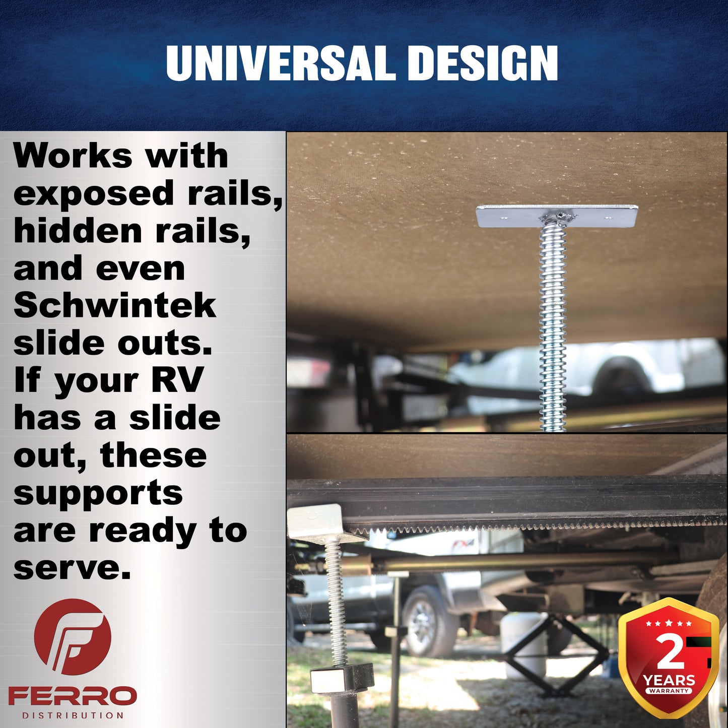 Slideout Supports, 26"- 47" (F06002) Ferro Distribution