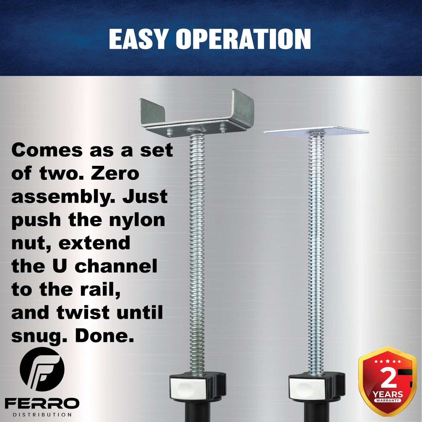 Slideout Supports, 26"- 47" (F06002) Ferro Distribution